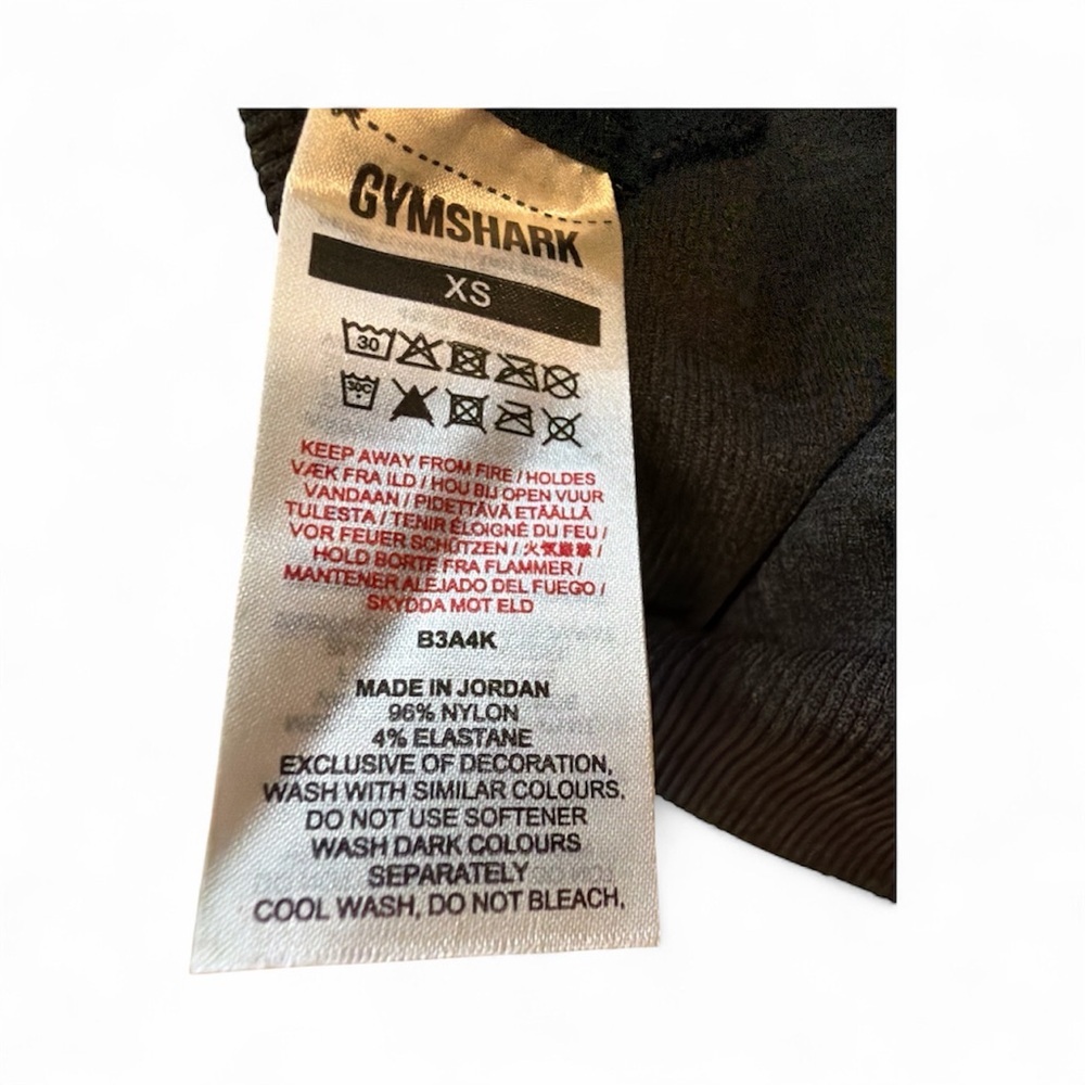 Gymshark Vital V-neck Black Marl Sports Bra - Picture 3 of 3
